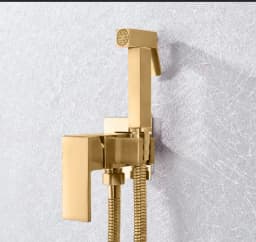 Rose Gold Bidet Faucet Wall mounted Toilet spray Bathroom Shower Tap Cold and Hot Mixer Handheld Spray Gun Wash Basin Crane