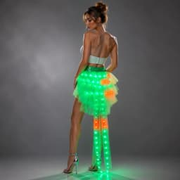 New Year Teenage Women Girl Child Big Star Light Up Tulle Tutu Skirts Party Led Clothes Christmas Wedding Decorations