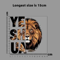 Fashion Letter Lion Animal Heat Transfer Patches For Clothes DIY A-Level Washable T-shirts Iron-on Thermal Stickers