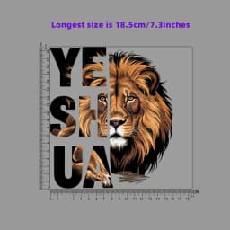 Fashion Letter Lion Animal Heat Transfer Patches For Clothes DIY A-Level Washable T-shirts Iron-on Thermal Stickers