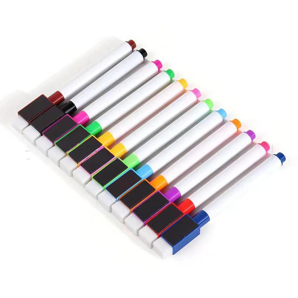 12 Color Whiteboard Marker Pen Set With Magnetic and Brushes