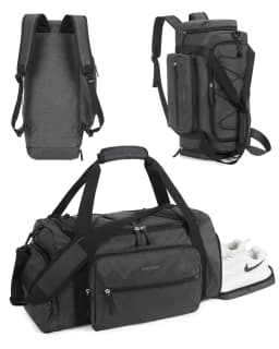 BAGSMART 4-IN-1 Duffle Bags for Women Lightweight Gym Bag with Shoe Compartment Waterproof 30L Travel Carry On Luggage Storage