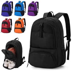 Sports Gym Fitness Yoga Backpack with Shoes Pocket Large Capacity Outdoor Camping Hiking Basketball Bag Soccer Equipment Pack