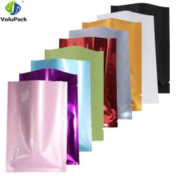 Variety of Sizes Reusable Packaging Bag Heat Sealing Open Top Aluminum Foil Vacuum Package Pouch Red Flat Mylar Bags 100pcs/lot