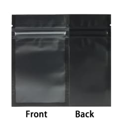 Resealable Zip Lock Bags Food Product Heat Sealable Packing Bag, 100PCS PET Plastic Mylar Pouch with Frosted Window