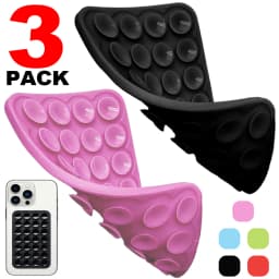 Double-Sided Silicone Suction Phone Case Mount Enhanced Suction Cup Power Thickened Hands-Free Phone Grip Sticky Holder Stands