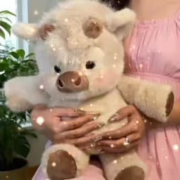 45/60CM Kawaii Cute Highland Calf Doll Running Little Cow Su Plush Toy Companion Toy Holiday Birthday Gift Decorative Ornament