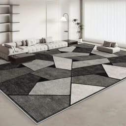 VIKAMA Modern Geometry Large Area Carpet for Living Room and Bedroom Floor Mat Anti-Slip Indoor Area Carpet Home Decoration