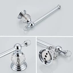 Gold Paper Roll Holder Crystal,Chrome Toilet Paper Holder, Crystal Bathroom Tissue Paper Holder Silver Toilet Roll Hanger Wall