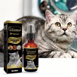 Cat Ringworm Spray - Mite Removal & Anti-Itch Pet Skin Care Topical Spray for Cats, Fungal Infection Relief, Itch Soothing