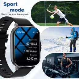 Men Women Smart Watch 1.83''Waterproof Fitness Sports Watch Answer Call Sleep Sport Pedometer Information Alerts Smartwatch HT30