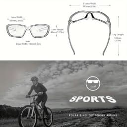 1_2pcs Advanced Cool Fantasy Polarized Surround Fashion Sunglasses,Men's and Women's Outdoor Sports,Cycling,Fishing,Hiking,Golf