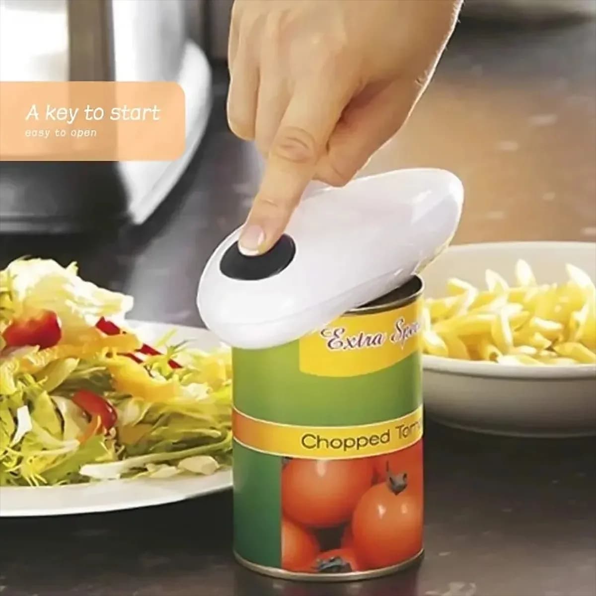 One Touch Automatic Electric Can Opener Portable Kitchen Jar Bottle Opening Tool