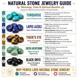 Trendy Pendant Necklaces for Men,Square Natural Stone Stainless Steel Necklaces,Hip Hop Healing Jewelry Gifts for Husband Dad