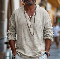 Street-Retro-Men's-Long-Sleeved-Shirt-Pure-Cotton-Business-Casual-Top-Breathable-Thin-Section-Plain-Color-Base-Shirt