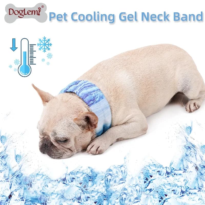Dogs Ice Cool Neck Bandana Instant Cooling Pet Breathable Scarf Summer Ice Cooling Scarf Collar Prevent Heatstroke Pet Supplies