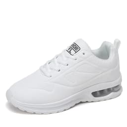 Women Fashion Air-cushion Sneakers PU Leather Running Shoes Anti-slip Outdoor Sports Shoes Elastic Gym Trainers