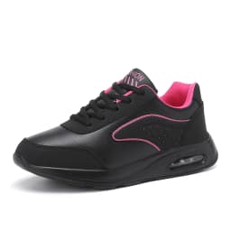 Women Fashion Air-cushion Sneakers PU Leather Running Shoes Anti-slip Outdoor Sports Shoes Elastic Gym Trainers