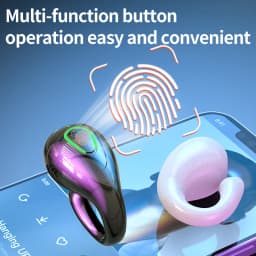 S20 Ear Clip Wireless headset V5.3 Non In Ear Single Ear OWS Bluetooth Earphones Running Sports Universal headphones