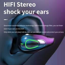 S20 Ear Clip Wireless headset V5.3 Non In Ear Single Ear OWS Bluetooth Earphones Running Sports Universal headphones
