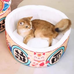 BOOTEELY Pet Dog Cat House Kennel Super Large Instant Noodle Warm Dog Cat Nest Beds Cushion Cup Cozy Nest
