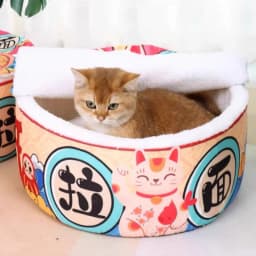 BOOTEELY Pet Dog Cat House Kennel Super Large Instant Noodle Warm Dog Cat Nest Beds Cushion Cup Cozy Nest