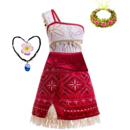 Girls Moana Dress Halloween Party Adventure Costume Girl Princess Fancy Clothes Children