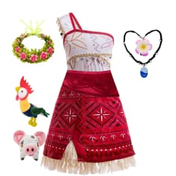 Girls Moana Dress Halloween Party Adventure Costume Girl Princess Fancy Clothes Children