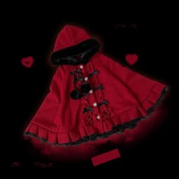 Winter New Japanese Lolita Cloak Overcoat Women Design Bow Hooded Patchwork Kawaii Cope Coat Harajuku Warm Sweet Fur Collar Coat