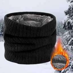 Unisex Knitted Warm Scarf Winter Autumn Ring Women Bandana Solid Fleece Scarf Men Headband Neck Scarf Shawl