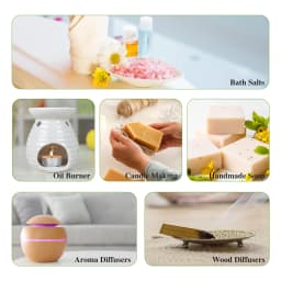 EUQEE Christmas Gift Set Aromatherapy Fragrance Oil 6 x 10ml Peach Litch Mango Cherry Strawberry Apple Aroma Oils For Diffuser,Candle Making