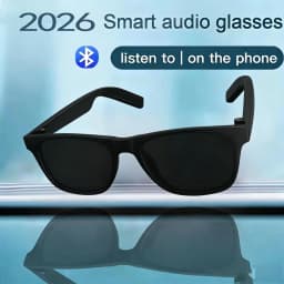 New Men's Smart Glasses Women's Bluetooth Glasses Voice Call Control Music UV Polarized Sunglasses Headphone Glasses Man 2026
