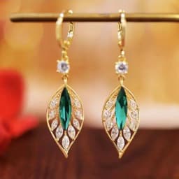 Elegant Red Zircon Butterfly Drop Earrings for Women Temperament Sweet Metal Bow Earrings Fashion Charms Jewelry Accessories