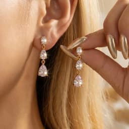 Elegant Red Zircon Butterfly Drop Earrings for Women Temperament Sweet Metal Bow Earrings Fashion Charms Jewelry Accessories