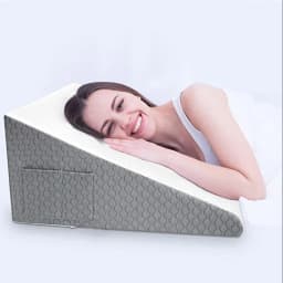Wedge Pillow for Sleeping Bed,Air Layer Memory Foam for Back, Leg, and Knee Pain Relief Triangle Pillow with Removable Cover
