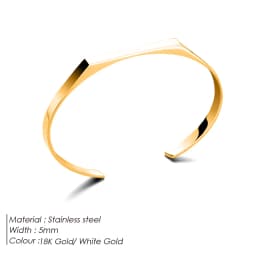 EMANCO Latest Design Minimalist Heptagon Bracelet Stainless Steel Bracelet Gold Plated Minimalist Bracelet for Men and Women