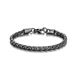 MKENDN Fashion Men Stainless Steel Creative Retro Oxidized Black Link Chain Bracelets Punk Rock Motorcycle Male Jewelry