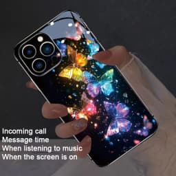 LuxuryColorfulButterflyPrintGlassPhoneCaseforSamsungA26A36A56A16A06A55A35A14A34A54A24A25A34A54A244G5G