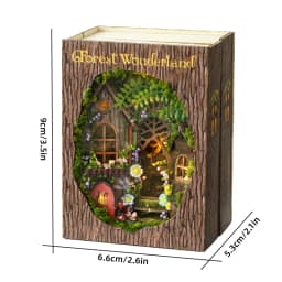 DIY Miniature House Kit Wooden Dollhouse with LED Light Handmade 3D Puzzle Model Building for Friends Birthday Gifts Home Decor