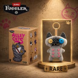 Oringal Fuggler Alley Cat Keyring 5 Inch Collectible Ugly Monster Plush Keychain Blind Box Toy