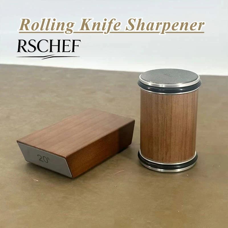 Rolling Knife Sharpener Magnetic Knife Holder Diamond Sharpening Stone Kit with 15 and 20 Degrees Angle Roller Kitchen Accessory