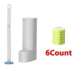 Disposable Toilet Brush Cleaner and Holder Set With Long Handle Toilet Brush Replaceable Brush Head Bathroom Accessories