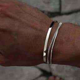 Stainless Steel Cuban Chain Bracelet for Men Hiphop Punk Multi Layer Smooth Opening Bracelet Bangle Classic Street Jewelry Gifts