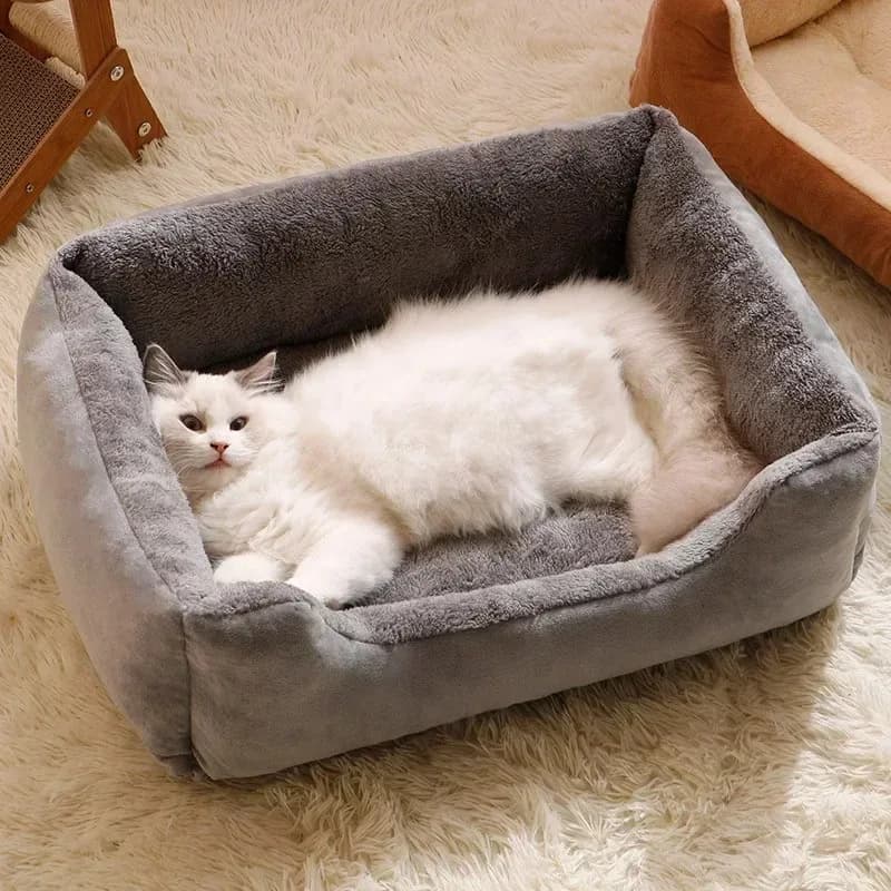 Winter Cats Bed Dog Mat Beds Goods Pet Puppy Accessories Products Kitten Cushion Things Accessory Houses Habitats House Supplies