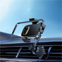 Eary Phone Mount for Car Truck Metal Arm Clip Stand for Pickup SUV Van Excavator Front Loader Handrail Holder for iPhone 18 17