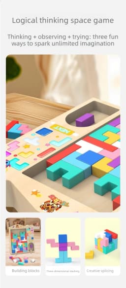 Tetris Building Blocks Children's Toys, 3d Jigsaw Puzzle Parent-child Games 3 To 6 Years Old Birthday Gifts for Boys and Girls.