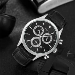 TOMI 4PCS Set Luxury Business Men's Quartz Watch Casual Fashion Versatile Watch Men's Cufflinks Tie Clip Watch Festival Gift