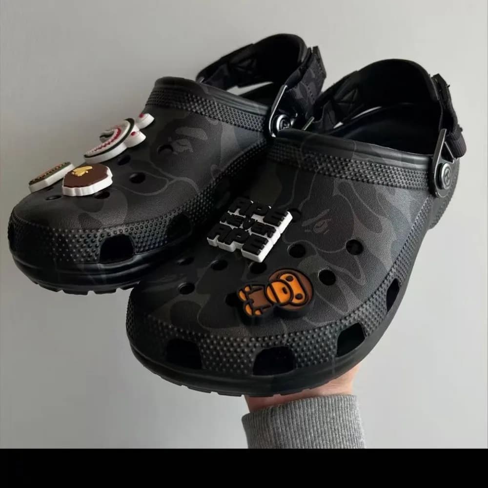 Camouflage-style Couple's Sandals Casual Ankle-Wrap Eva Flip Flops Shoes Outdoor Beach Holey Shoes Cartoon Slippers Men Sandals