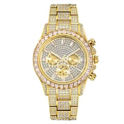 MISSFOX Blingbling Wristwatch For Men Luxury Colour Diamond Calendar Quartz Watch Hip Hop Fashion Waterproof Man Clock Hot Sale