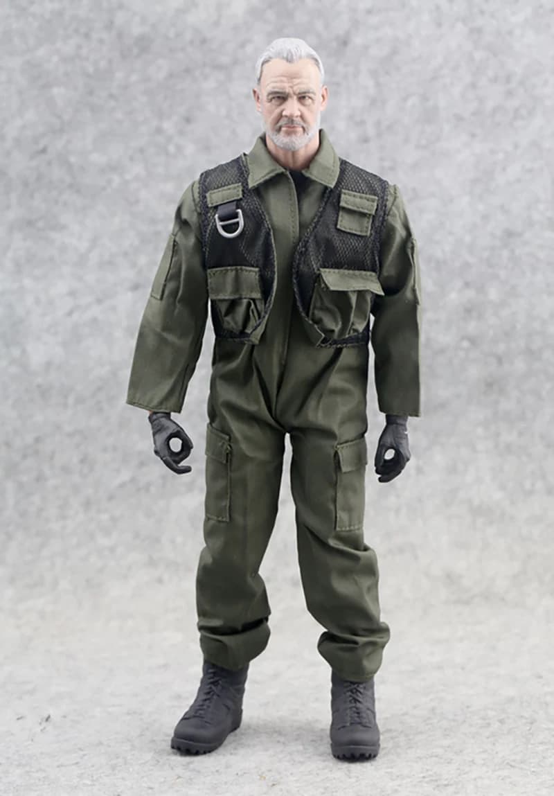 1/6 Scale Men's Pilots Deep Green Jumpsuit Pants Models for 12''Figures DIY Accessories